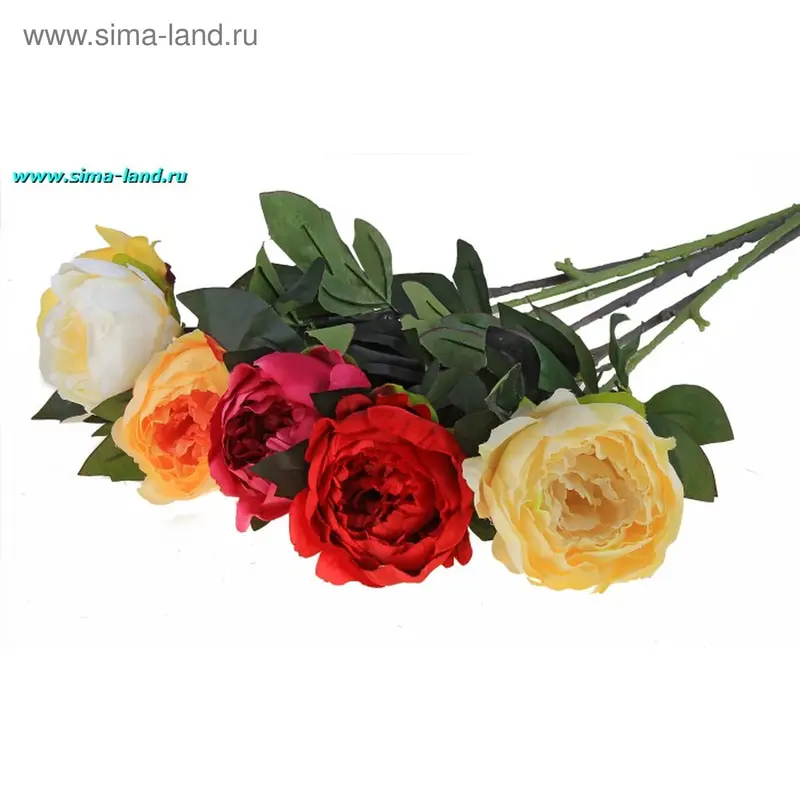 цветы искусственные 8853 пион яркий 80 см