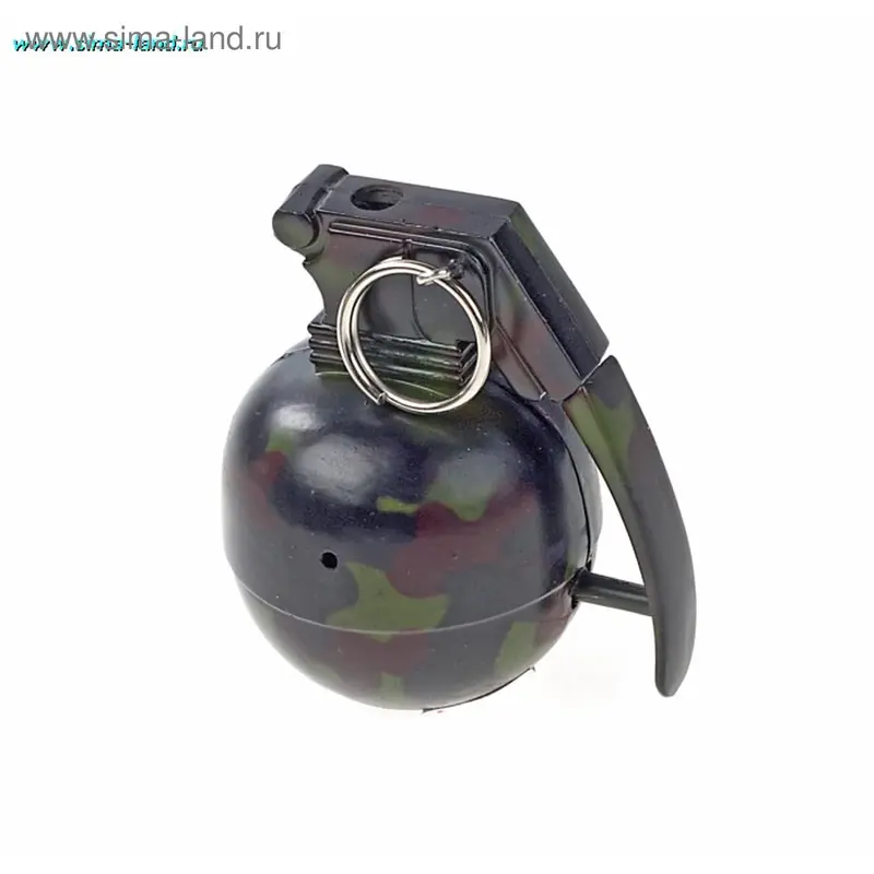 Зажигалка пьезо "Лимонка круглая" газовая, озвученная