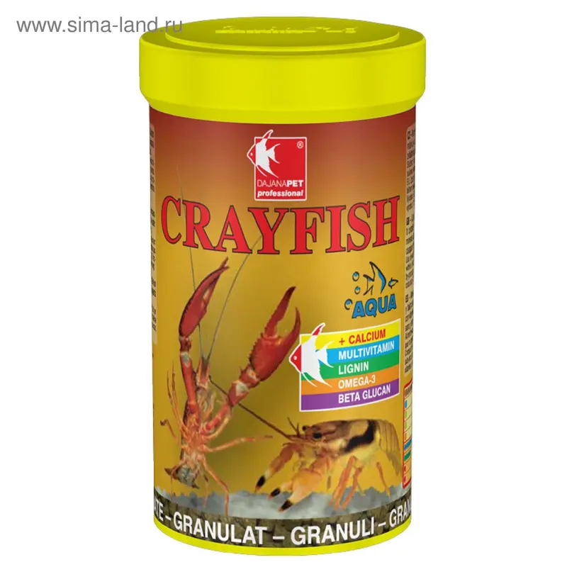 Корм Dajana Pet Crayfish для ракообразных, гранулы, 100 мл