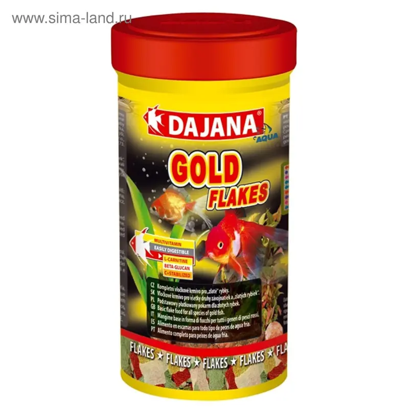 Корм Dajana Pet Gold flakes для золотых рыб, хлопья, 100 мл