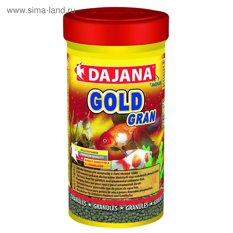 Корм Dajana Pet Gold gran для золотых рыб, гранулы, 100 мл
