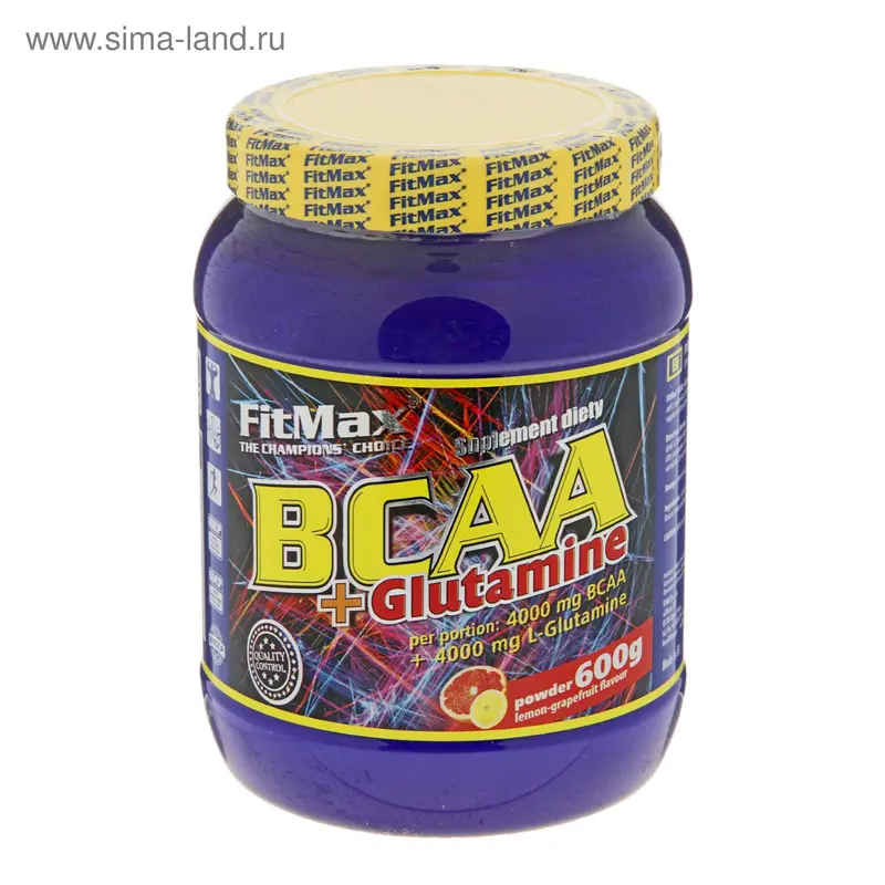 BCAA + Glutamine FitMax "Лимон и грейпфрут", 600 г