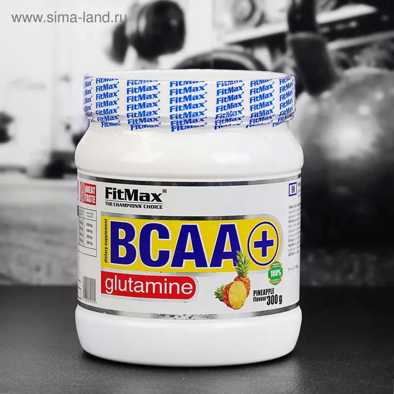 Аминокислоты BCAA + Glutamine FitMax, ананас, 300 г