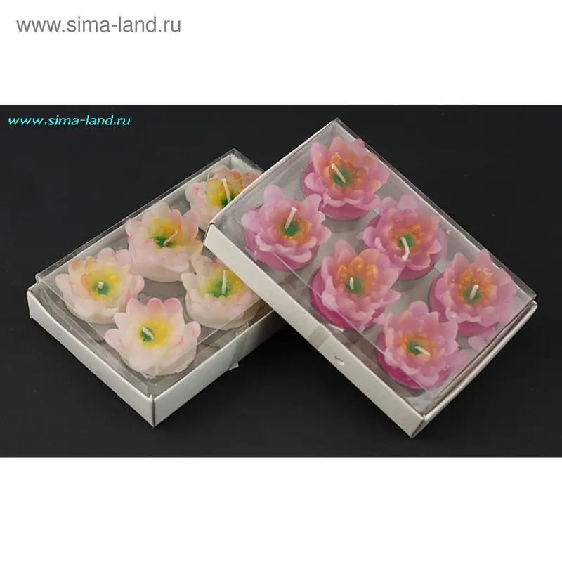 Свеча "Кувшинка", (набор 6 штук)