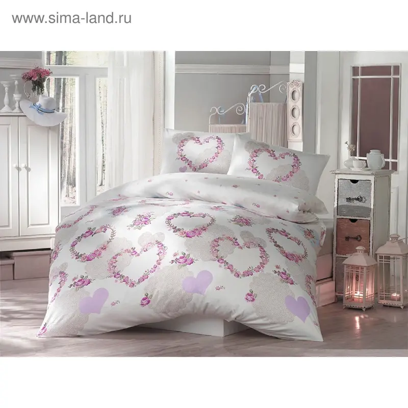 Постельное бельё 2 сп Ranforce Huma, размер 240х260 см, 200х220 см, 50х70 см - 2 шт
