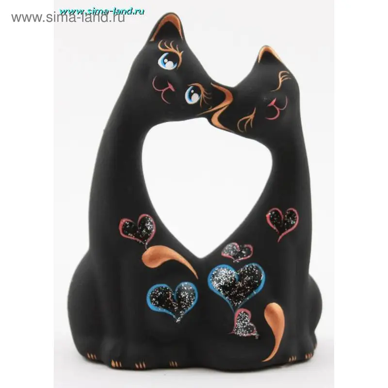 сувенир коты влюбленные малые 12*8*4,5 см арт 074