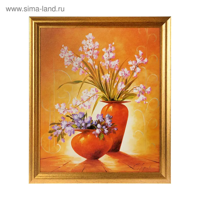Картина Флеш "Вазы с цветами 2", 58х68 см