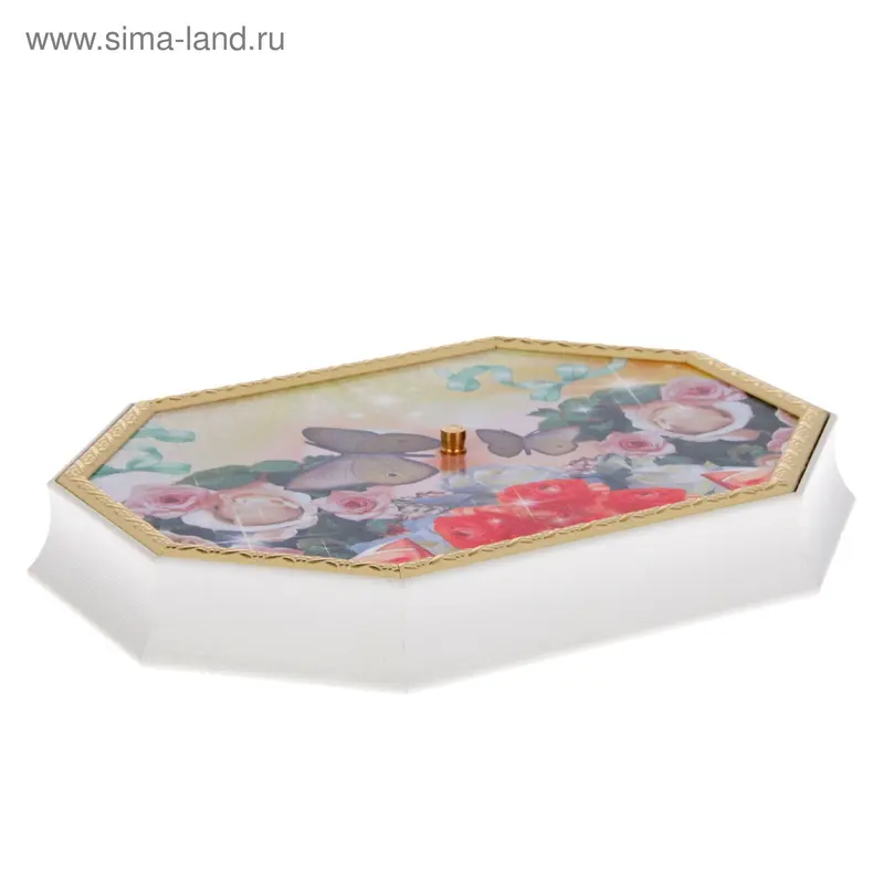 Шкатулка "Бабочка" 23,5х23,5х5 см