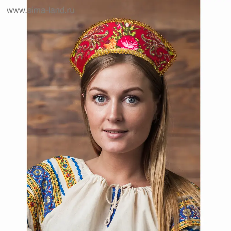 Кокошник «Вдохновение» на бордовом, МИКС