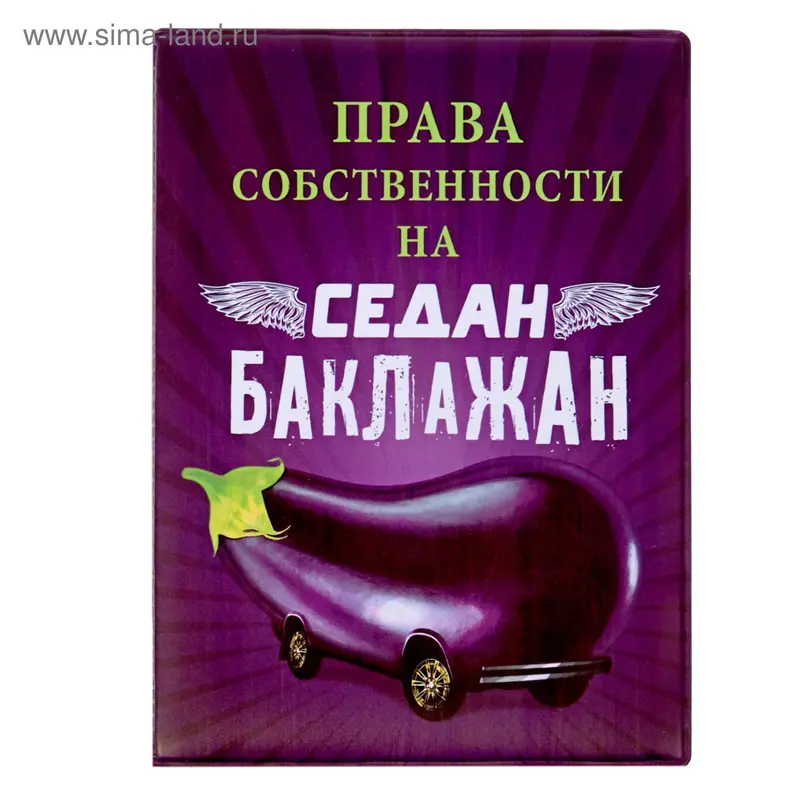 Обложка для автодокументов "Баклажан"