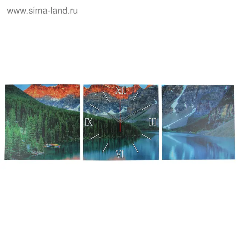 Часы настенные модульные «Горы», 35 × 110 см