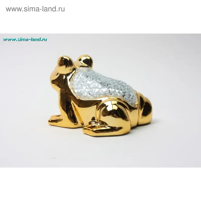 сувенир керамика золото лягушка с мозаикой 12*9*7 см