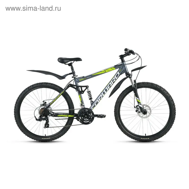 Велосипед 26" Forward Terra 2.0 disc, 2016, цвет серый/чёрный, размер 16"