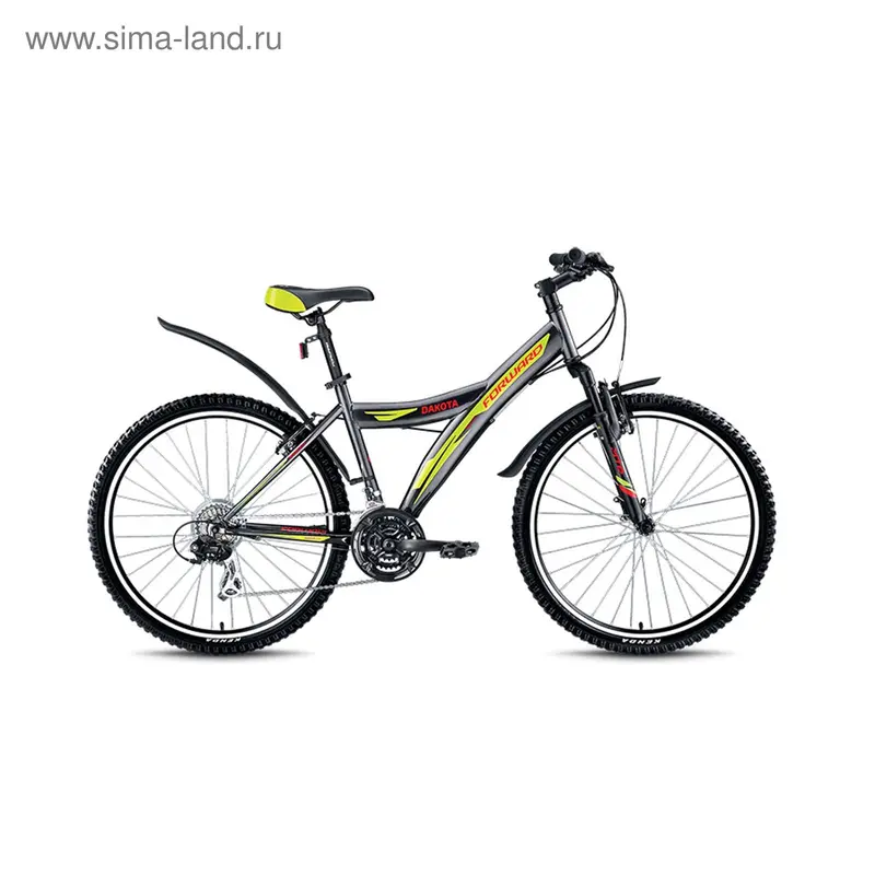 Велосипед 26" Forward Dakota 26 2.0, 2017, цвет серый, размер 16,5"