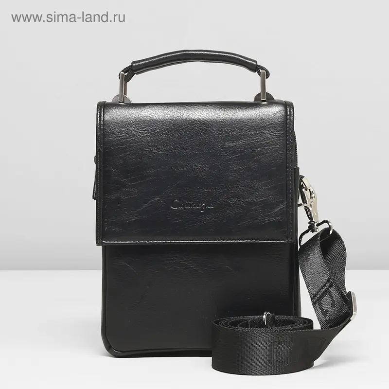 Планшет муж L-294-2, 17*5*23см, 5 отд, 2 н/кармана, регул ремень, черный