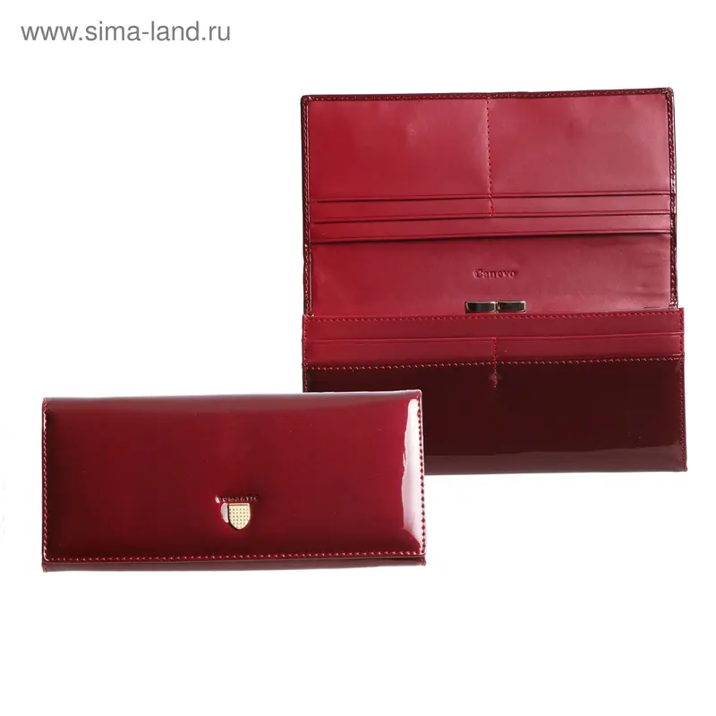 Кошелёк жен 04-03-01, 18,5*3*9см, 2отд рамка, 3 отд, д/карт, д/монет, коричневый