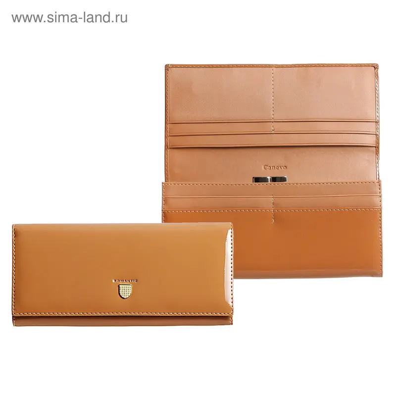 Кошелёк жен 04-03-01, 18,5*3*9см, 2отд рамка, 3 отд, д/карт, д/монет, бежевый
