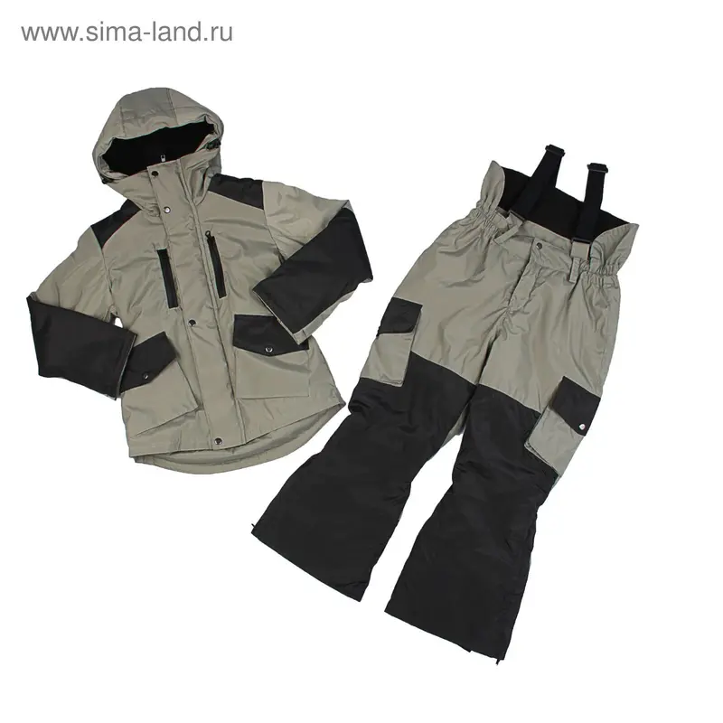 Костюм для мальчика "Горка-Осень", рост 128см (32), цвет серый ДД-0407
