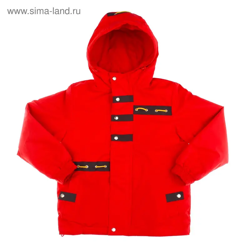 Куртка для мальчика "Морская", рост 122 см (32), цвет красный ДД-0614