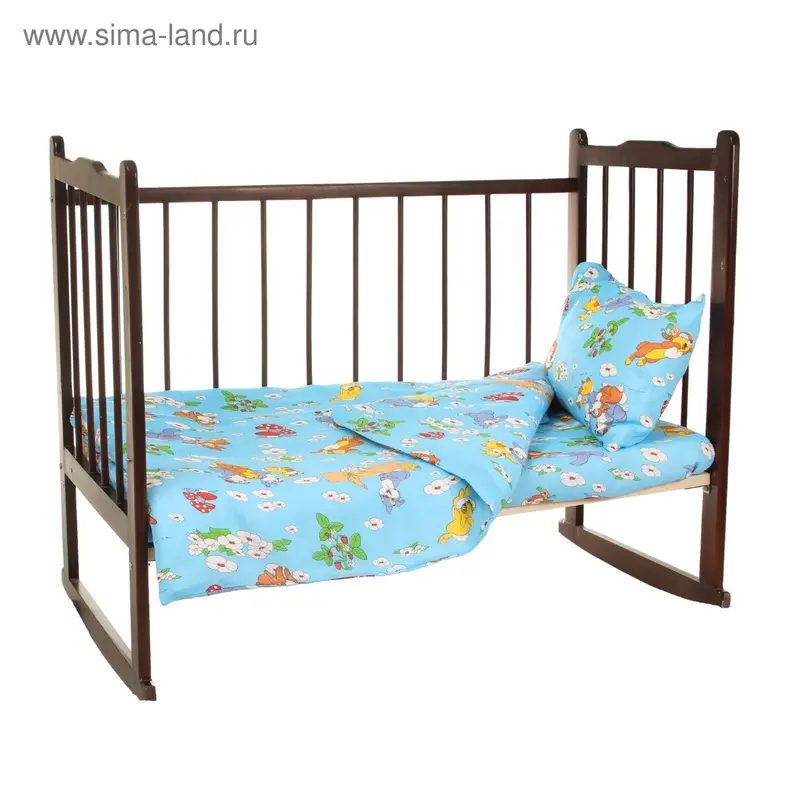 Детское постельное бельё (3 предмета), цвет голубой 08201-05