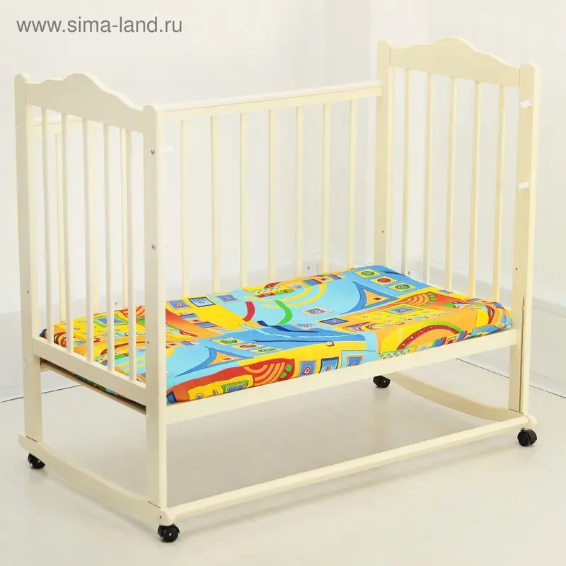 Простыня на резинке, размер 90*150 см, цвет голубой 080202-05