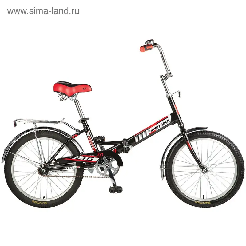 Велосипед 20" Novatrack TG30, 2017, 1ск., цвет чёрный