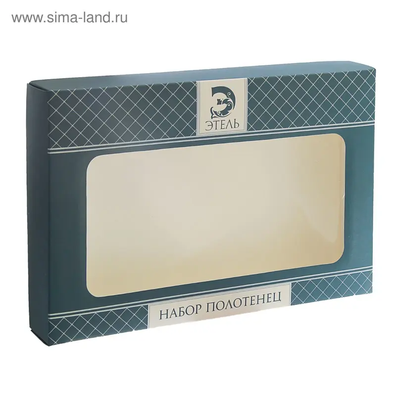 Коробка для полотенец Этель 37,4*25,8*5,5 синяя, картон