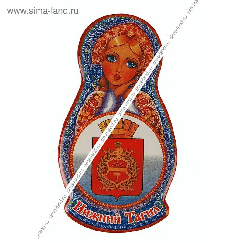 Магнит Матрёшка "Герб Нижнего Тагила"