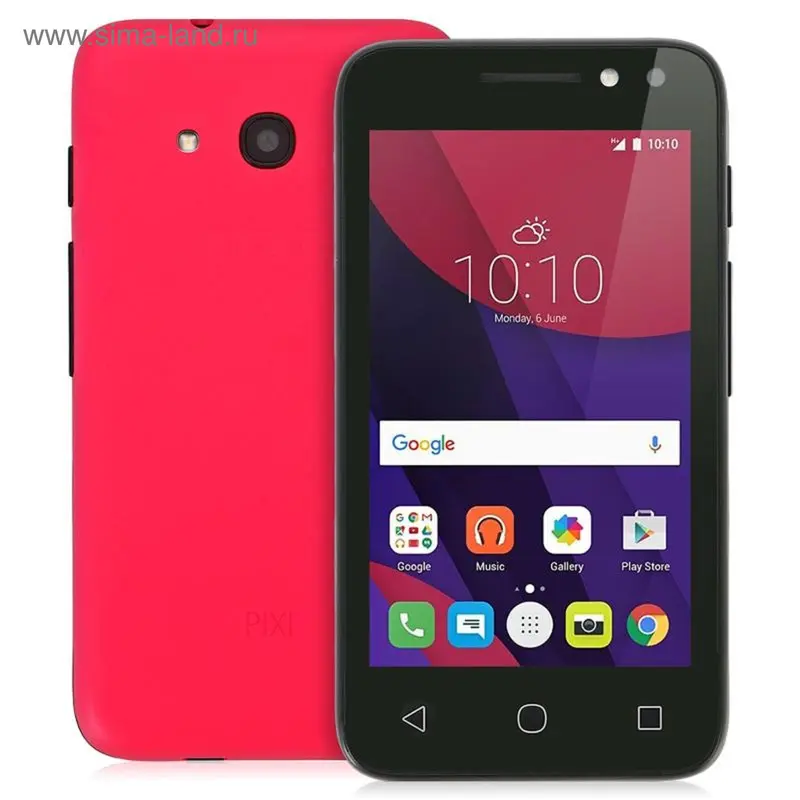 Смартфон Alcatel OT4034D PIXI 4, 2 sim, розовый неон