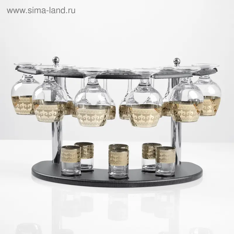 Мини-бар 18 предметов коньяк, византия, темный 380/55/50 мл