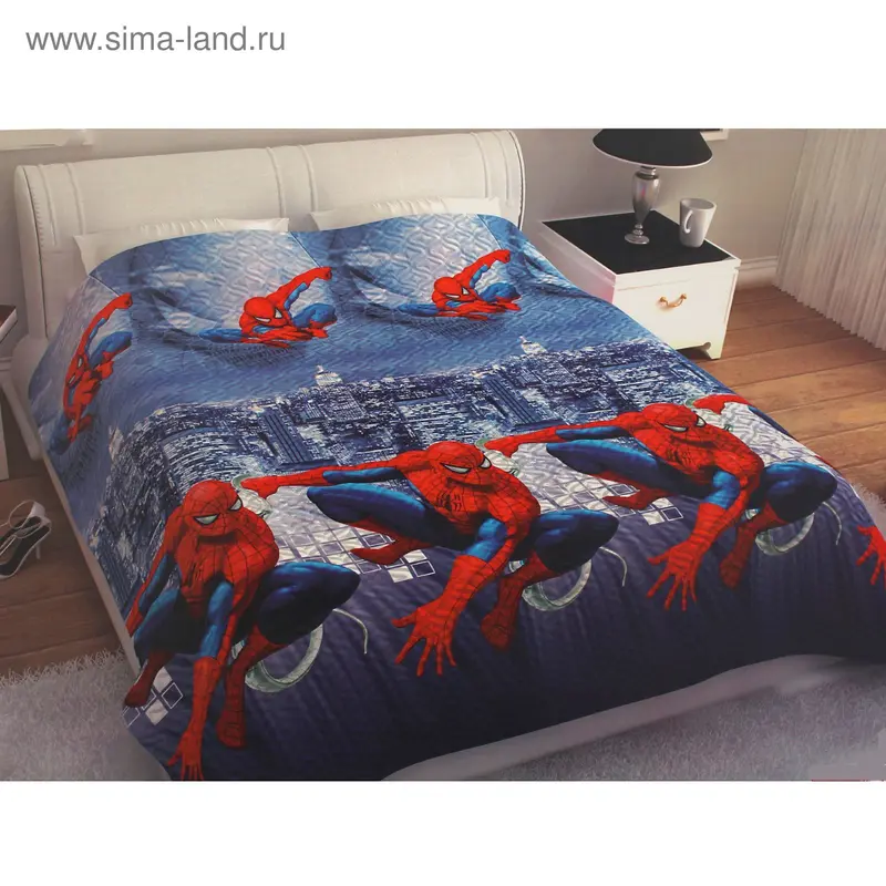 Покрывало 1,5сп "Человек-паук", 150х210 см, ультрастеп, п/э100%