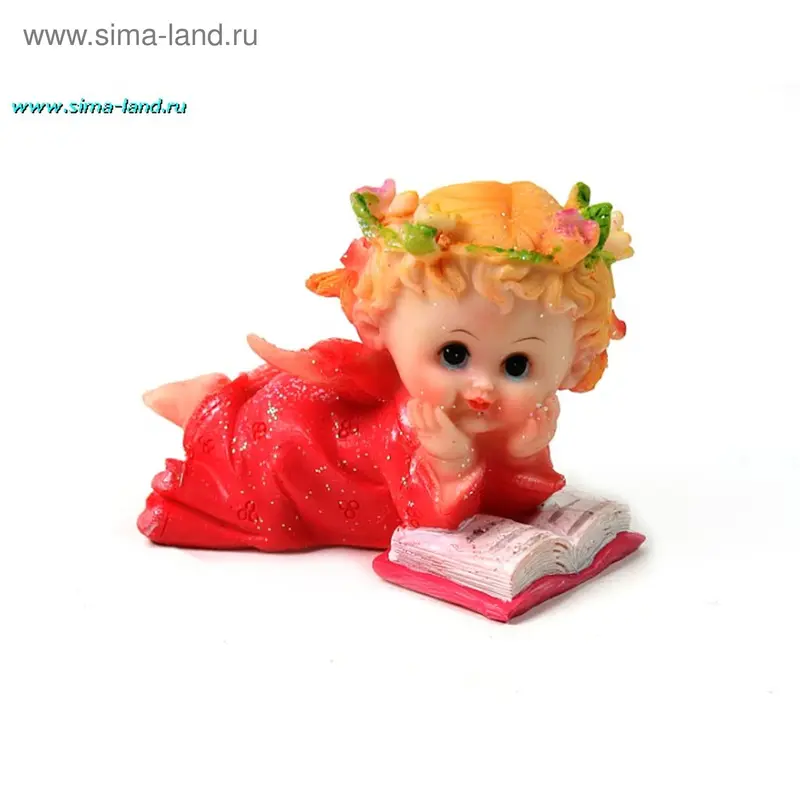полистоун ангелок толстячок книгочей 6,5*8,5*5,5 см (бокс 96 шт)