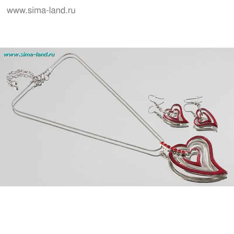 Гарнитур «Сердце» (колье + серьги)