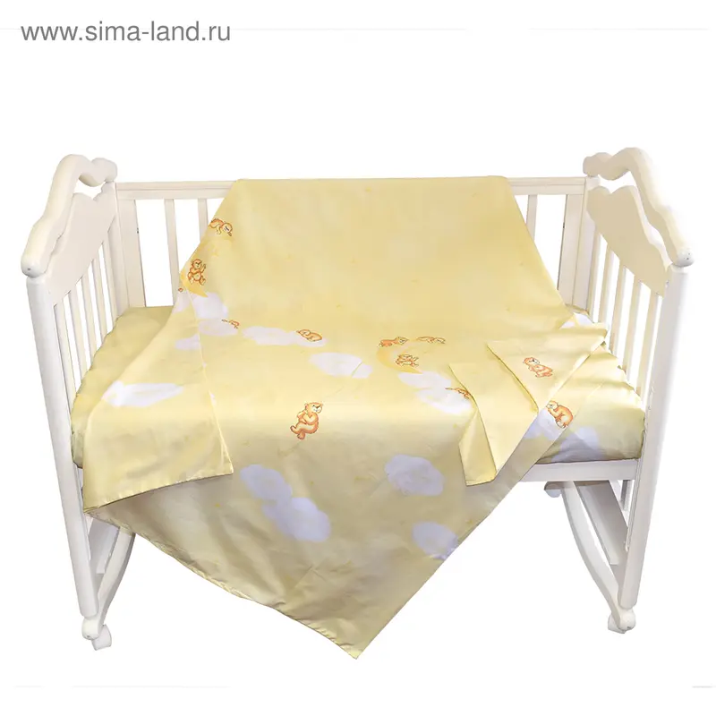 Детское постельное бельё "Лунный мишка" (3 предмета), цвет бежевый 2113