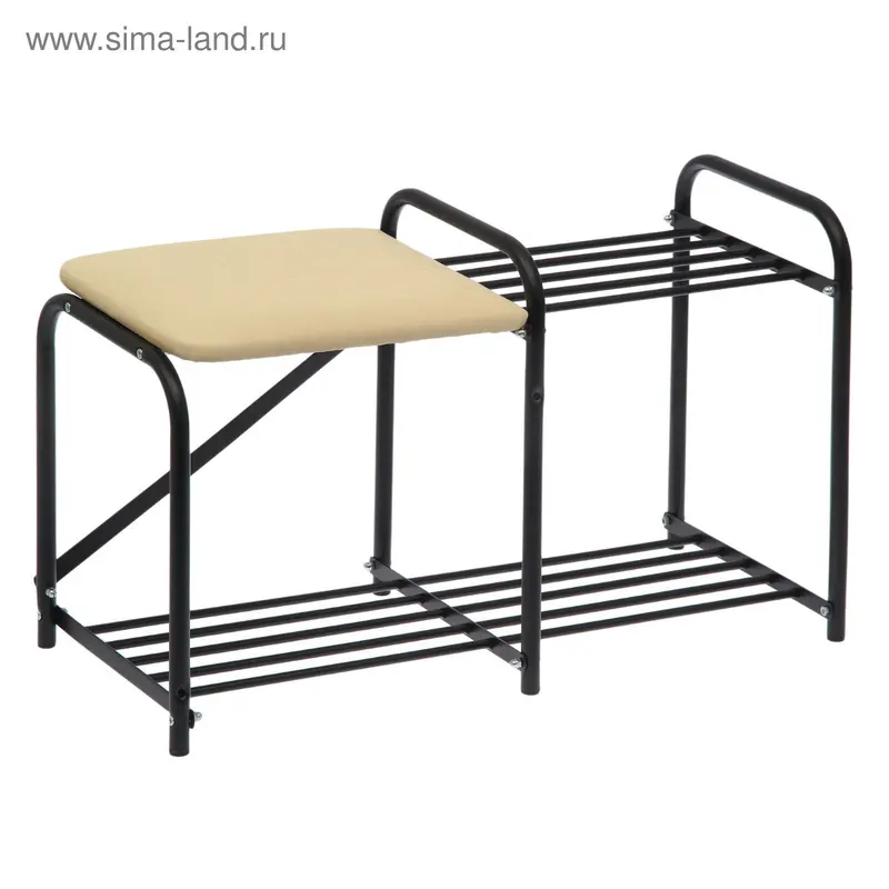 Обувница 81×35×49 см "Уют", цвет чёрный