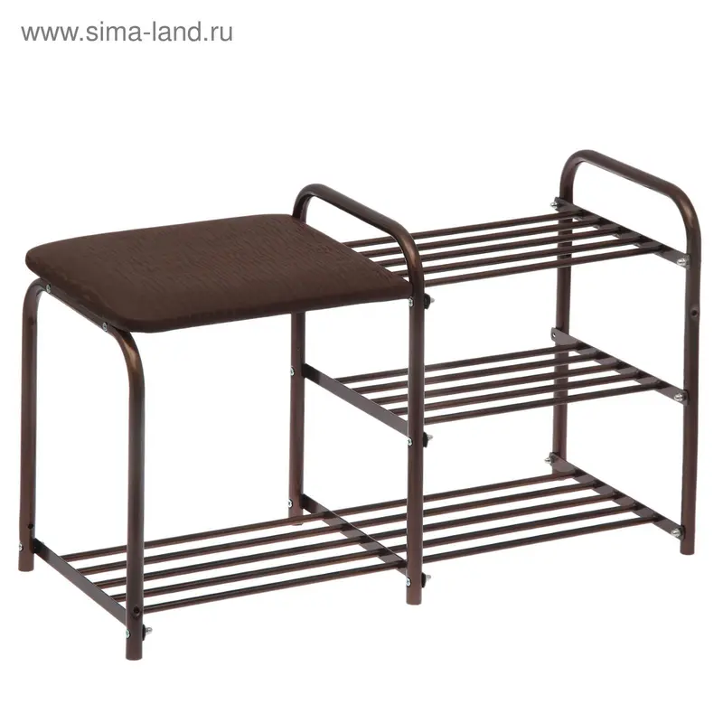 Обувница 81×35×49 см "Уют +", цвет коричневый