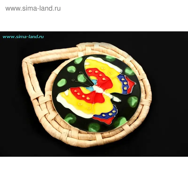 панно керамика 25*20 см темная бабочка