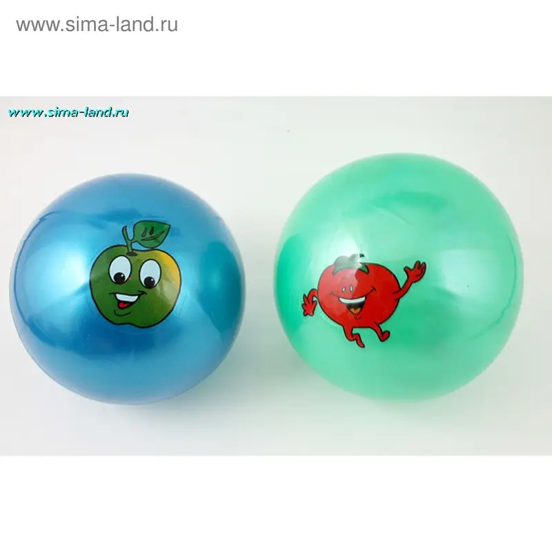 Мяч с наклейкой помидора, 4 цвета