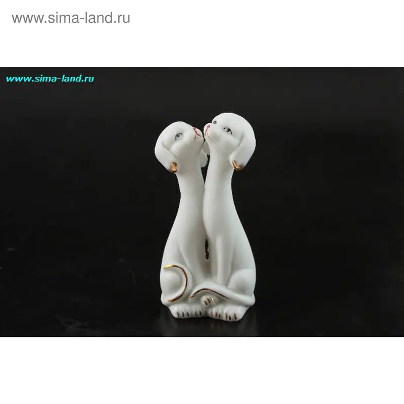 сувенир керамика под фарфор 2 собаки 11,5*5,5 см