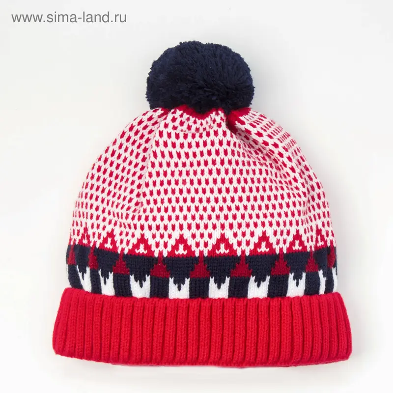Шапка для мальчика, размер 52-54, цвет красный Cd-869