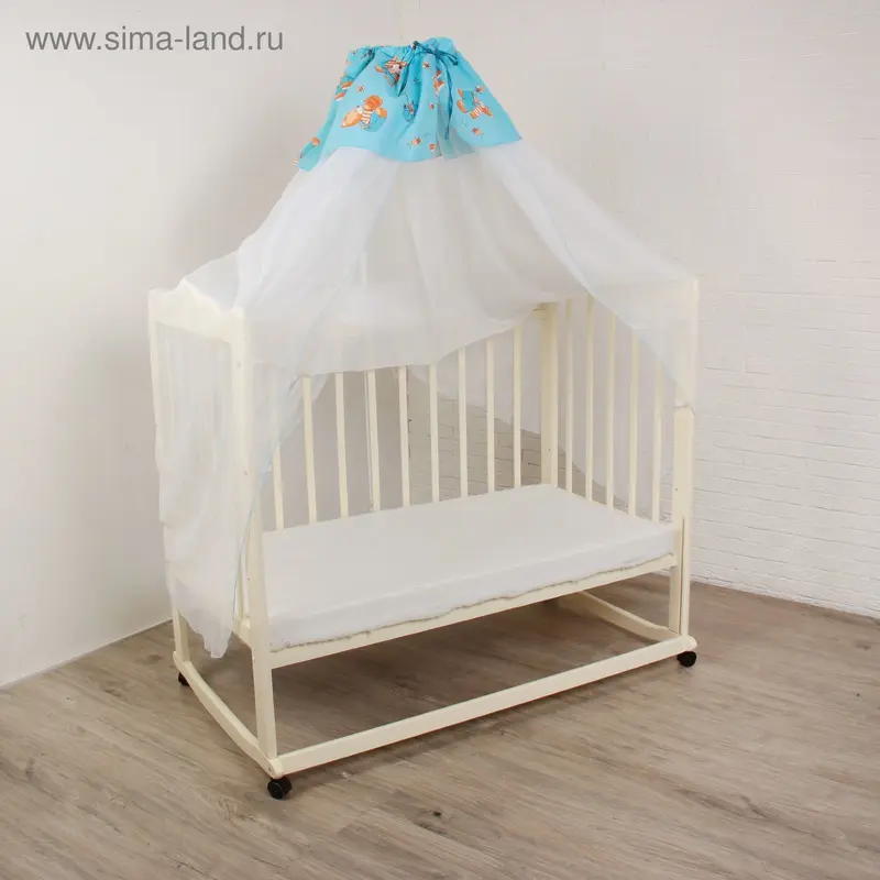 Балдахин для кроватки, размер 150х300 см, цвет голубой 30552