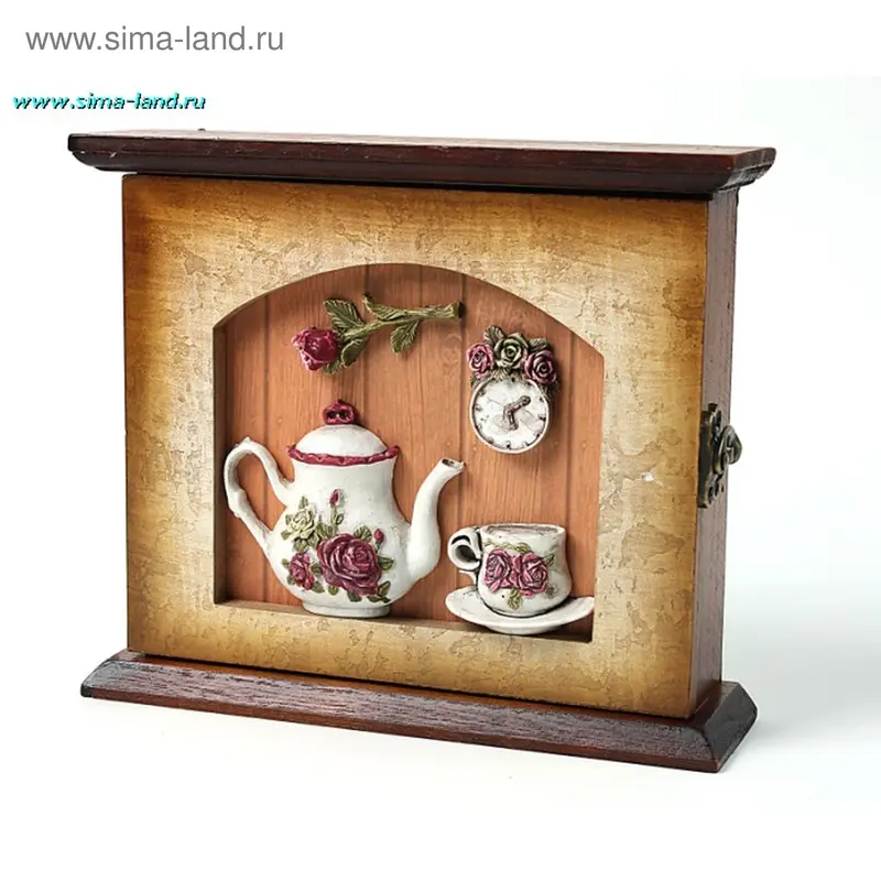 ключница чайник роза 18*21(бокс 48шт)
