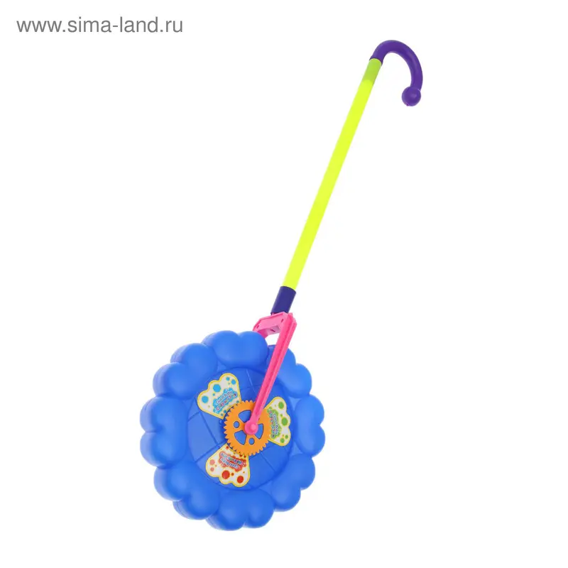 Каталка на палке «Колесо цветок», МИКС