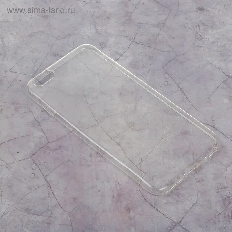 Силиконовый чехол LuazON для iPhone 6 plus, тонкий, прозрачный