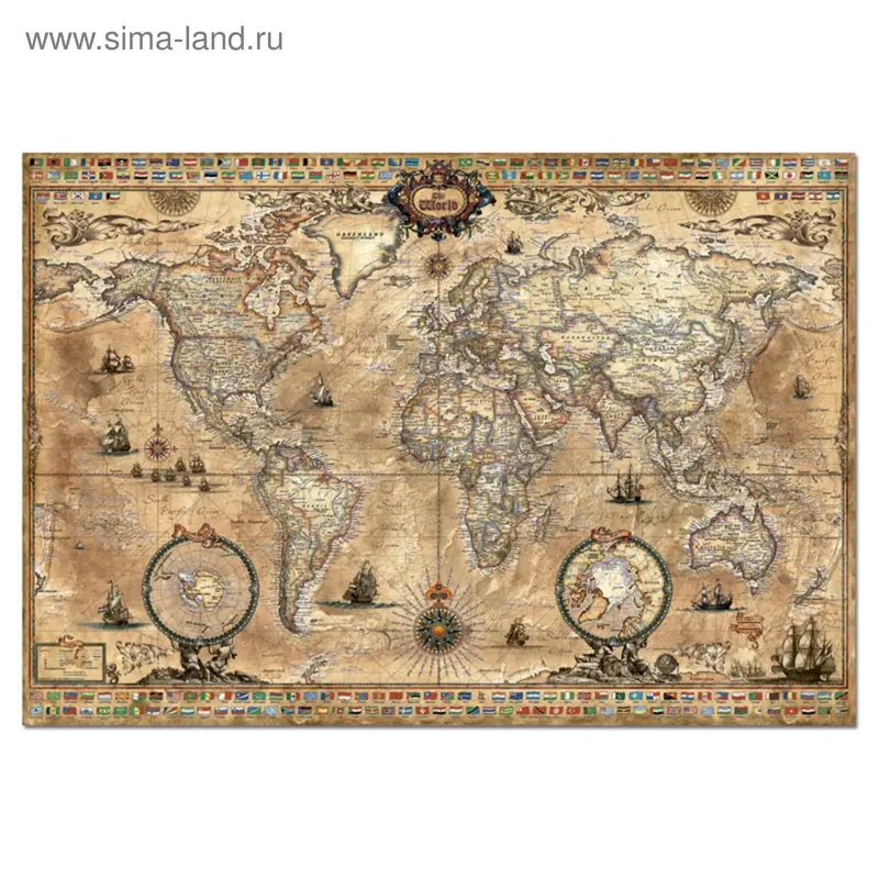 Пазл «Античная карта мира», 1000 элементов