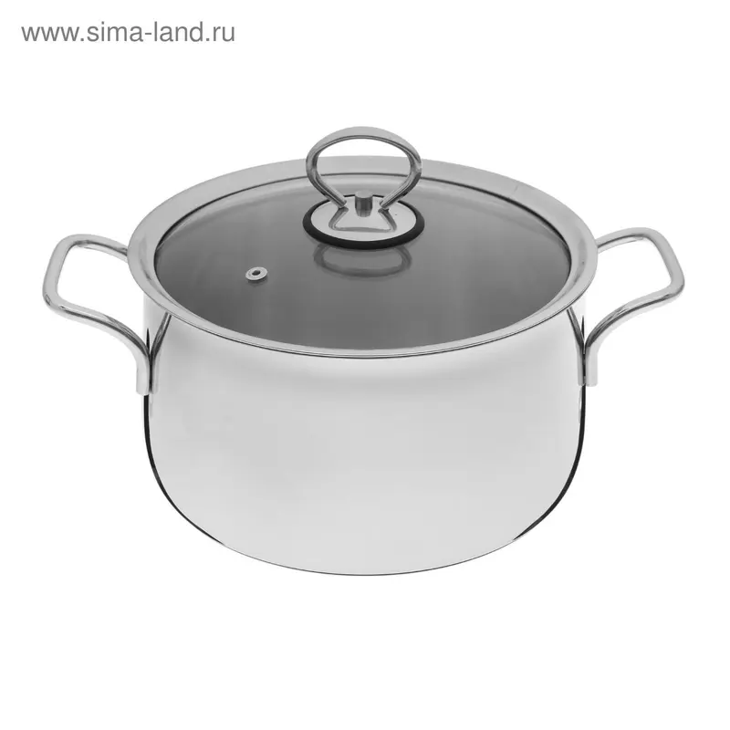 Кастрюля «Орхидея Классика», d=22 см, 4,5 л, капсульное дно, стеклянная крышка
