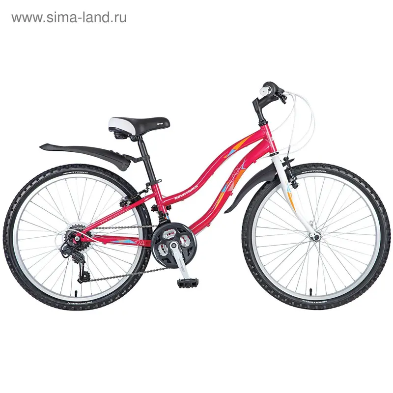 Велосипед 24" Novatrack Lady, 2016, 18ск., цвет красный, размер 10"