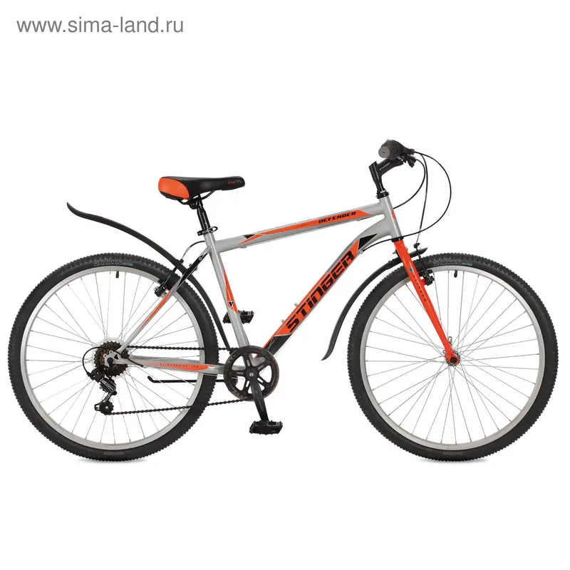 Велосипед 26" Stinger Defender, 2017, цвет серый, размер 16"