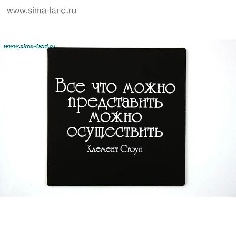 Магнит чёрный "К. Стоун - Всё, что можно представить..."