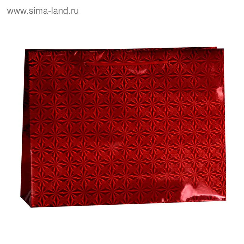Пакет голографический, цвет золотой, 35 х 10 х 27 см